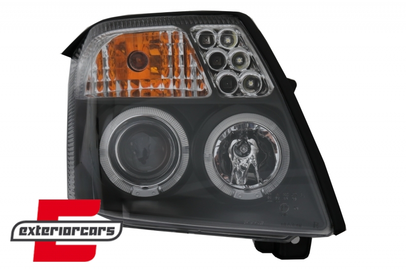 Prednja svjetla Angel Eyes (crna) / Citroen C2 (2003-2009) - Slika 2