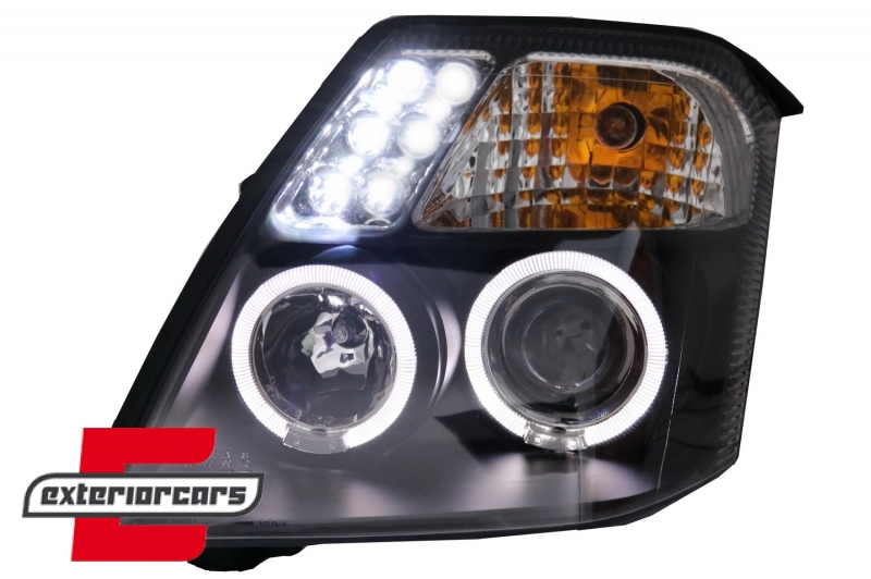 Prednja svjetla Angel Eyes (crna) / Citroen C2 (2003-2009) - Slika 6