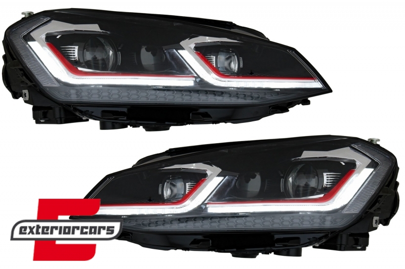 Full LED prednja svjetla SEQ žmigavci Facelift G7.5 GTI look / VW Golf 7 VII (2012-2017) - Slika 4