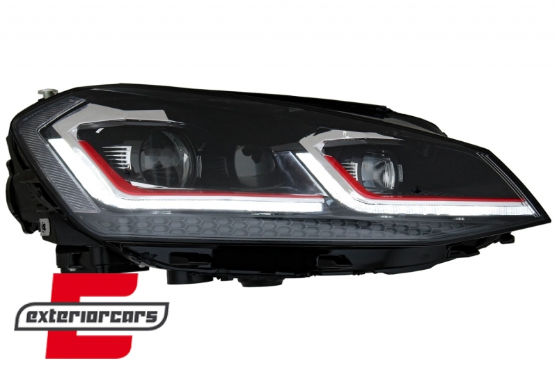 Full LED prednja svjetla SEQ žmigavci Facelift G7.5 GTI look / VW Golf 7 VII (2012-2017) - Slika 5