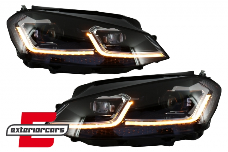 Full LED prednja svjetla SEQ žmigavci Facelift G7.5 R line look / VW Golf 7 VII (2012-2017) - Slika 9