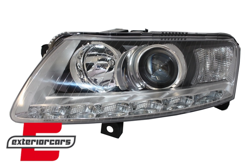 Prednja svjetla LED TrueDRL Xenon (chrome) / Audi A6 4F C6 (04.2004-2008) - Slika 2