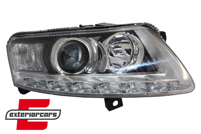 Prednja svjetla LED TrueDRL Xenon (chrome) / Audi A6 4F C6 (04.2004-2008) - Slika 3