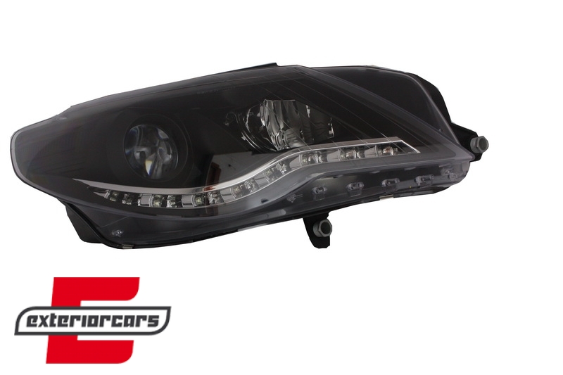 Prednja svjetla LED DayLight (crna) / VW Passat CC (2008-2012) - Slika 5