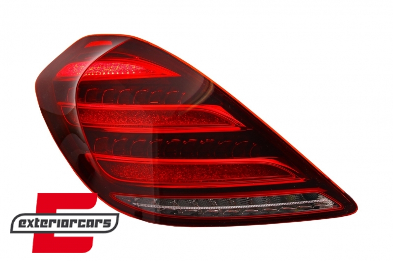 Full LED stražnja svjetla SEQ žmigavci Facelift dizajn (crvena/kristal) / Mercedes S-klasa W222 (2013-2017) - Slika 12