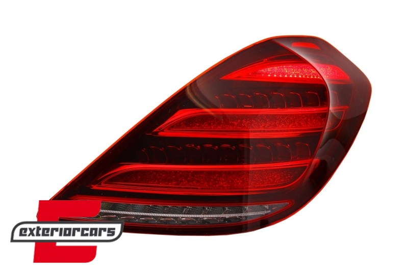Full LED stražnja svjetla SEQ žmigavci Facelift dizajn (crvena/kristal) / Mercedes S-klasa W222 (2013-2017) - Slika 13