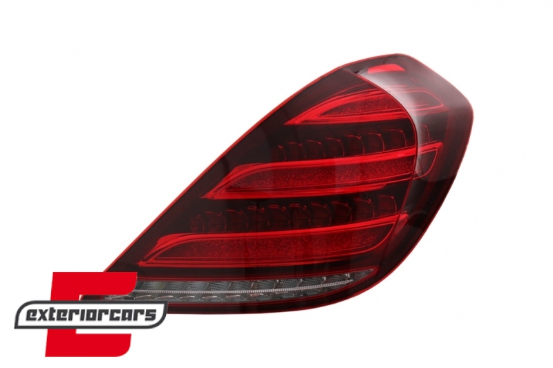 Full LED stražnja svjetla SEQ žmigavci Facelift dizajn (crvena/kristal) / Mercedes S-klasa W222 (2013-2017) - Slika 3