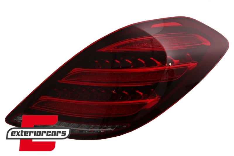 Full LED stražnja svjetla SEQ žmigavci Facelift dizajn (crvena/kristal) / Mercedes S-klasa W222 (2013-2017) - Slika 5