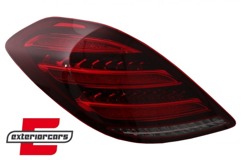 Full LED stražnja svjetla SEQ žmigavci Facelift dizajn (crvena/kristal) / Mercedes S-klasa W222 (2013-2017) - Slika 4