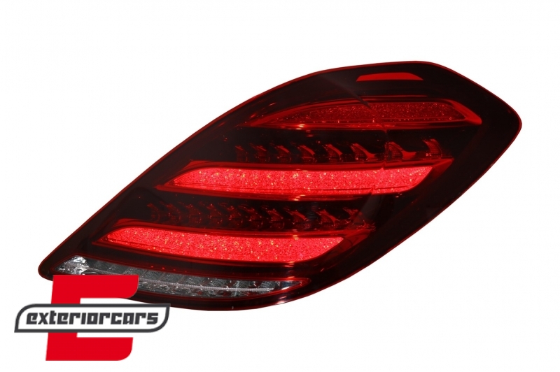 Full LED stražnja svjetla SEQ žmigavci Facelift dizajn (crvena/kristal) / Mercedes S-klasa W222 (2013-2017) - Slika 7