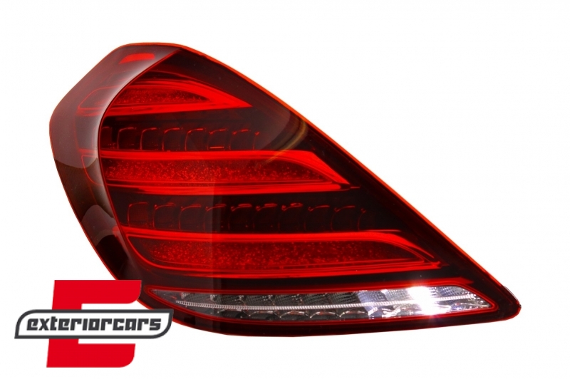 Full LED stražnja svjetla SEQ žmigavci Facelift dizajn (crvena/kristal) / Mercedes S-klasa W222 (2013-2017) - Slika 8