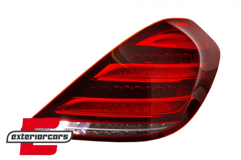 Full LED stražnja svjetla SEQ žmigavci Facelift dizajn (crvena/kristal) / Mercedes S-klasa W222 (2013-2017) - Slika 9