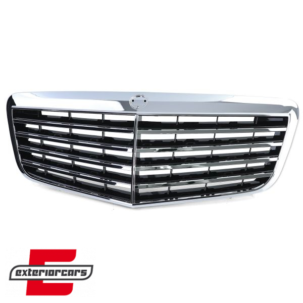 Prednja maska AMG dizajn (piano crna/chrome) / Mercedes E-klasa W211 limuzina S211 karavan (2006-2009) - Slika 2