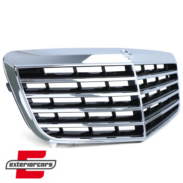 Prednja maska AMG dizajn (piano crna/chrome) / Mercedes E-klasa W211 limuzina S211 karavan (2006-2009) - Slika 3