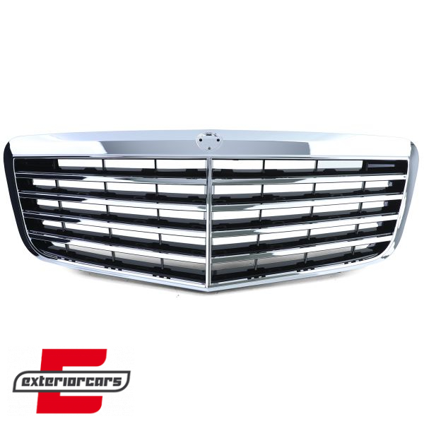 Prednja maska AMG dizajn (piano crna/chrome) / Mercedes E-klasa W211 limuzina S211 karavan (2006-2009) - Slika 5