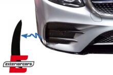 Flapovi prednjeg branika E43 E53 AMG dizajn (piano crna) / Mercedes E-klasa W213 S213 C238 A238 (2016-2019)