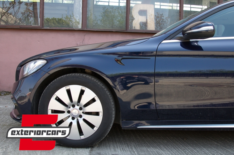 Bočne dekorativne obloge blatobrana (piano crna) / Mercedes C-klasa W205 S205 E-klasa W213 S213 - Slika 7