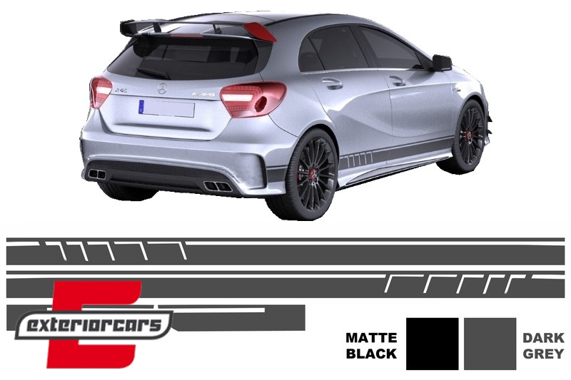 Naljepnice 45AMG dizajn Edition 1 (tamno siva) / Mercedes CLA W117 C117 X117 (2013-2019) A klasa W176 (2012-2018) - Slika 9