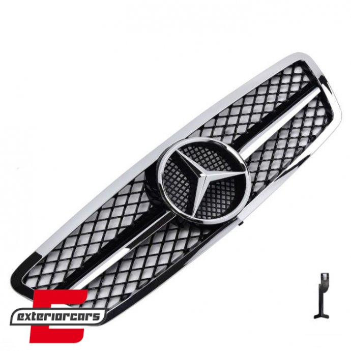 Prednja maska AMG look (chrome/crna) / Mercedes C-klasa W203 S203 (2000-2006)