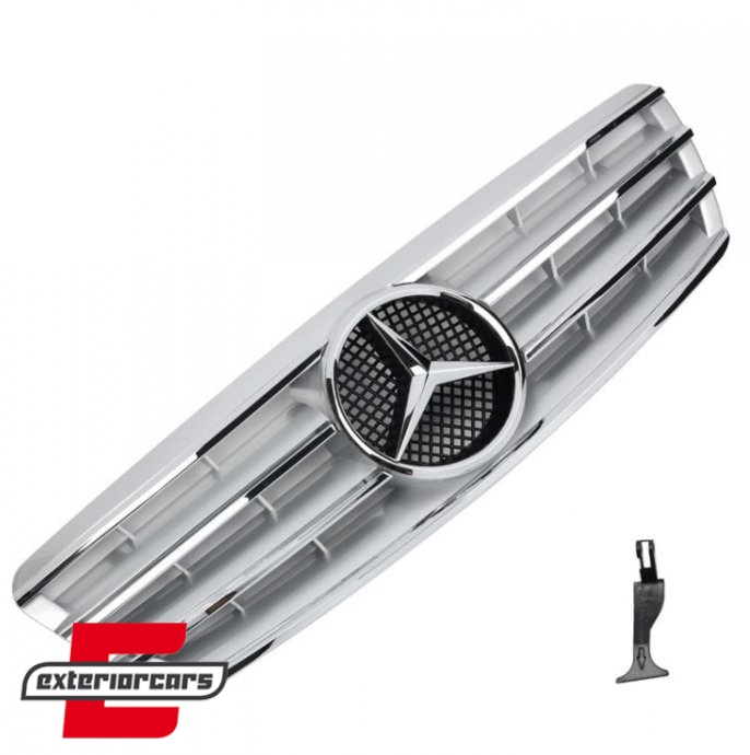 Prednja maska AMG CL look (srebrna/chrome) / Mercedes C-klasa W203 S203 (2000-2006)
