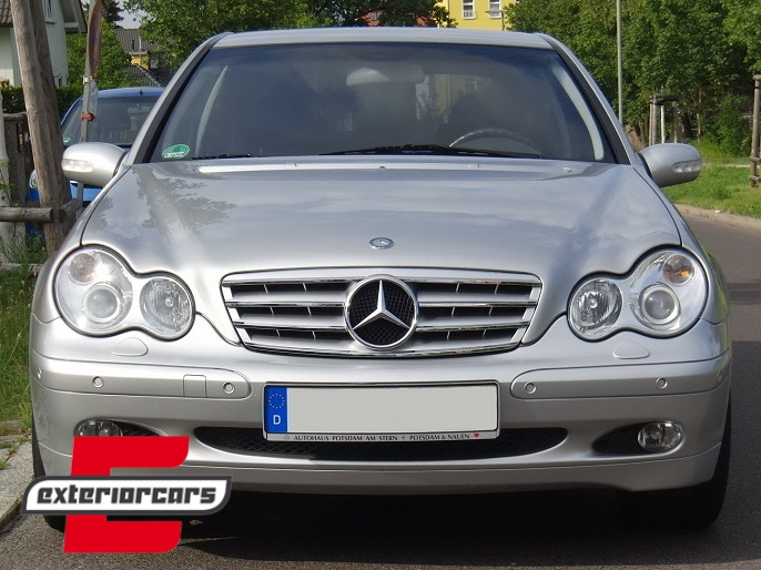 Prednja maska AMG CL look (srebrna/chrome) / Mercedes C-klasa W203 S203 (2000-2006) - Slika 2