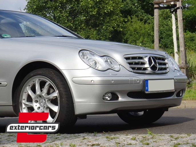 Prednja maska AMG CL look (srebrna/chrome) / Mercedes C-klasa W203 S203 (2000-2006) - Slika 3
