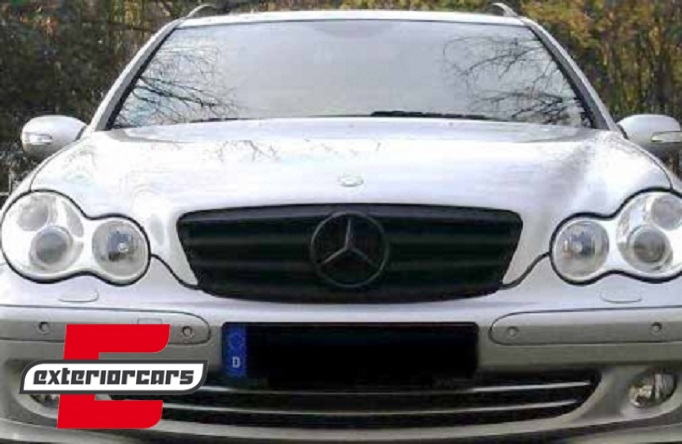 Prednja maska AMG CL look (mat crna) / Mercedes C-klasa W203 S203 (2000-2006) - Slika 2