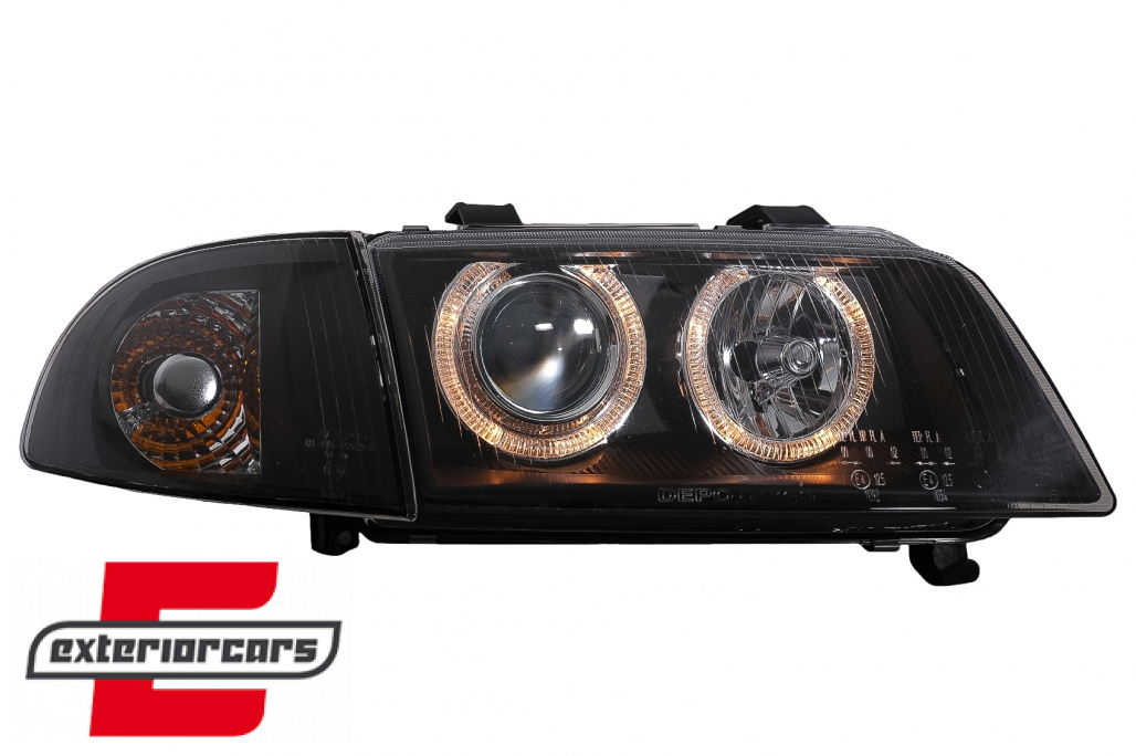 Prednja svjetla Angel Eyes (crna) / Audi A4 B5 (1994-12.1998) - Slika 3