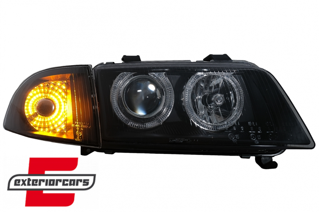 Prednja svjetla Angel Eyes (crna) / Audi A4 B5 (1994-12.1998) - Slika 5