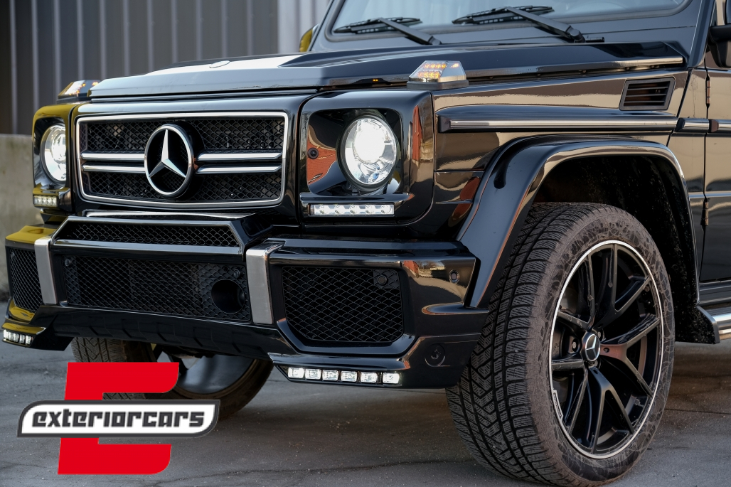 Prednji nastavak branika LED DRL AMG B-dizajn (crna) / Mercedes G-klasa W463 (1989-2017) - Slika 10