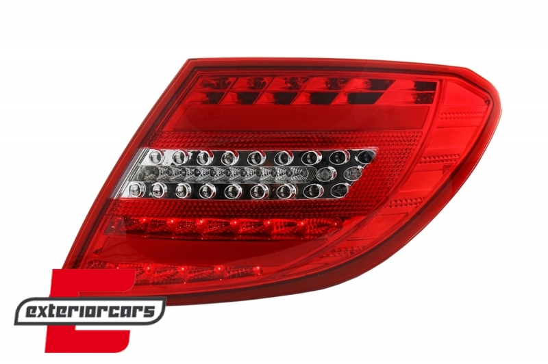 Full LED stražnja svjetla Facelift dizajn (crvena/kristal) / Mercedes C-klasa W204 limuzina (2007-2010) - Slika 10