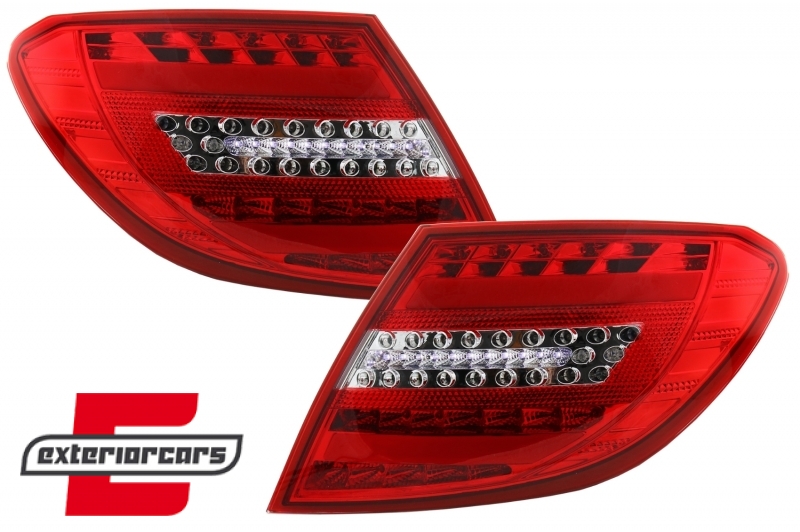 Full LED stražnja svjetla Facelift dizajn (crvena/kristal) / Mercedes C-klasa W204 limuzina (2007-2010) - Slika 11