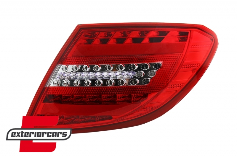 Full LED stražnja svjetla Facelift dizajn (crvena/kristal) / Mercedes C-klasa W204 limuzina (2007-2010) - Slika 12
