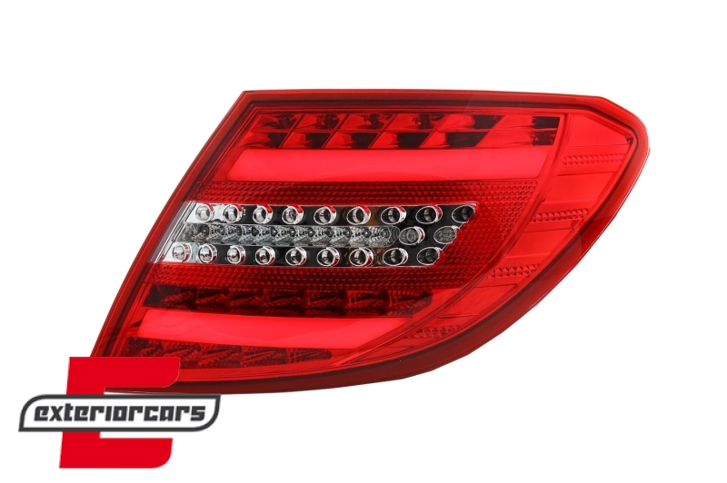 Full LED stražnja svjetla Facelift dizajn (crvena/kristal) / Mercedes C-klasa W204 limuzina (2007-2010) - Slika 6