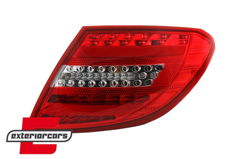 Full LED stražnja svjetla Facelift dizajn (crvena/kristal) / Mercedes C-klasa W204 limuzina (2007-2010) - Slika 8