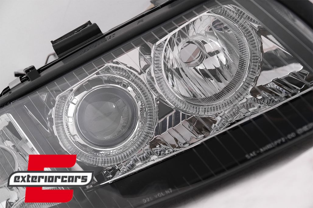 Prednja svjetla Angel Eyes Xenon (crna) / Audi A6 4B C5 (2001-2004) - Slika 5