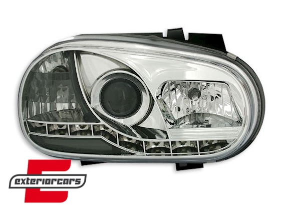 Prednja svjetla LED DayLight (chrome) / VW Golf 4 (1997-2005) - Slika 3
