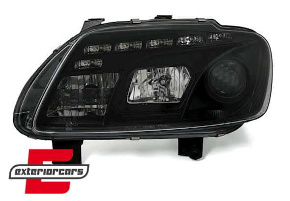 Prednja svjetla LED DayLight (crna) / VW Caddy (2003-2010) Touran I (2003-2006) - Slika 2