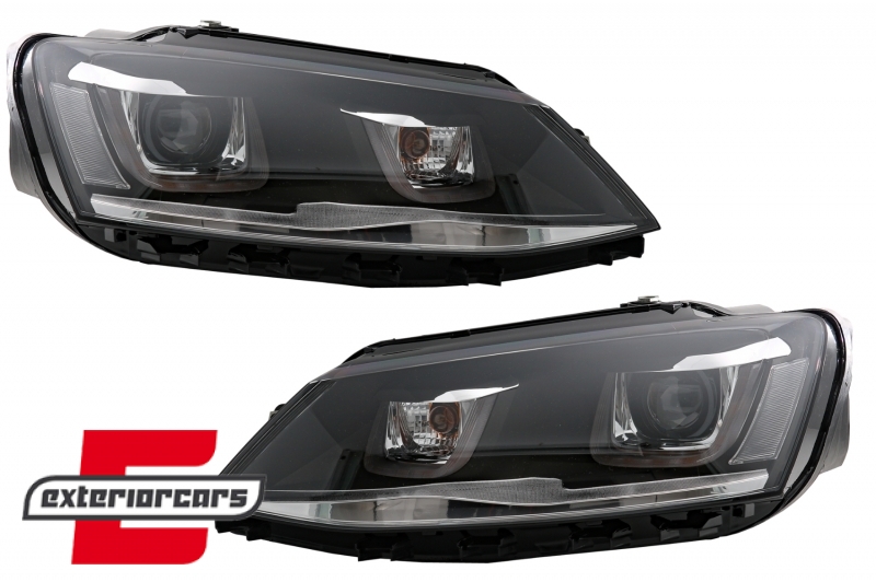 Prednja svjetla LED 3D U-dizajn Bi-Xenon GTI dizajn / VW Jetta Mk6 VI (2011-2018) - Slika 6