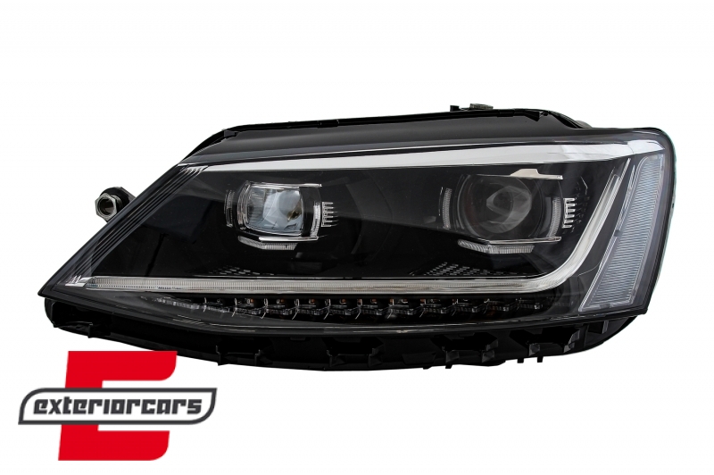 Prednja svjetla LED DRL SEQ žmigavci Xenon Matrix look / VW Jetta Mk6 VI (2011-2018) - Slika 3