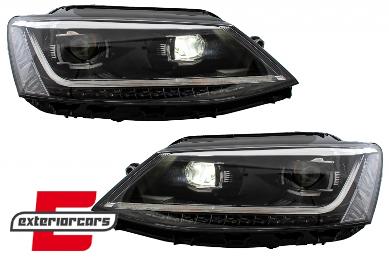 Prednja svjetla LED DRL SEQ žmigavci Xenon Matrix look / VW Jetta Mk6 VI (2011-2018) - Slika 6