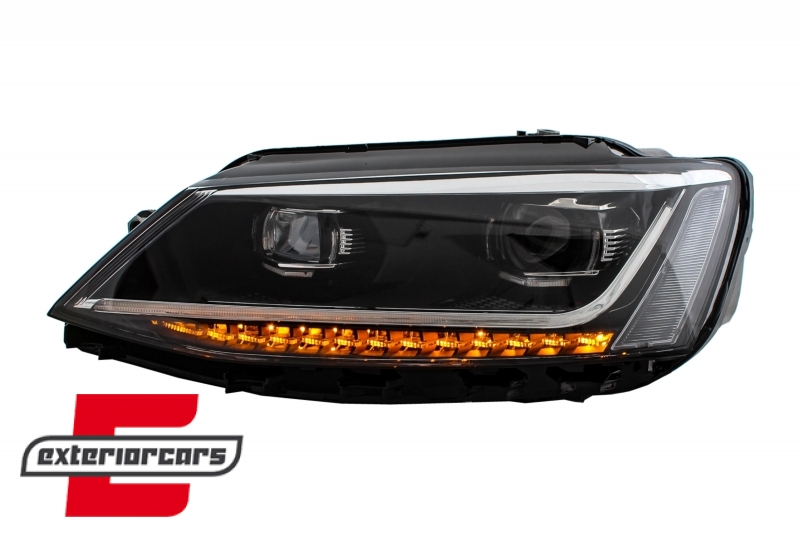 Prednja svjetla LED DRL SEQ žmigavci Xenon Matrix look / VW Jetta Mk6 VI (2011-2018) - Slika 9