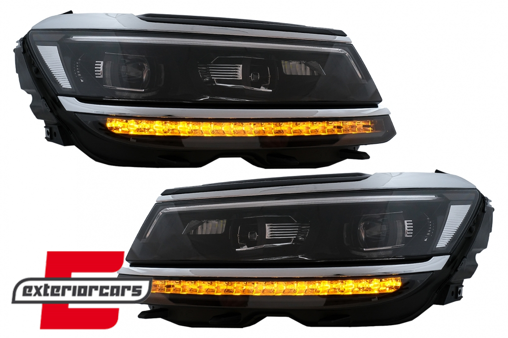 Full LED prednja svjetla SEQ žmigavci R-line Matrix dizajn / VW Tiguan II Mk2 (2016-2019) - Slika 7