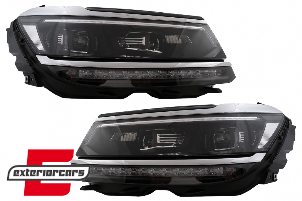 Full LED prednja svjetla SEQ žmigavci R-line Matrix dizajn / VW Tiguan II Mk2 (2016-2019) - Slika 10