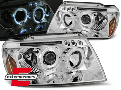 Prednja svjetla Angel Eyes (chrome) / JEEP Grand Cherokee (1999-05.2005)
