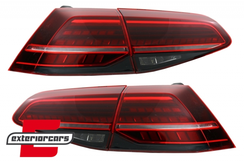 Full LED stražnja svjetla SEQ žmigavci Facelift G7.5 look (crvena) / VW Golf 7 & 7.5 VII (2012-2019) - Slika 2
