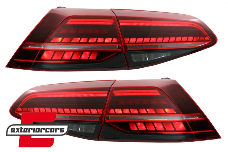 Full LED stražnja svjetla SEQ žmigavci Facelift G7.5 look (crvena) / VW Golf 7 & 7.5 VII (2012-2019) - Slika 4