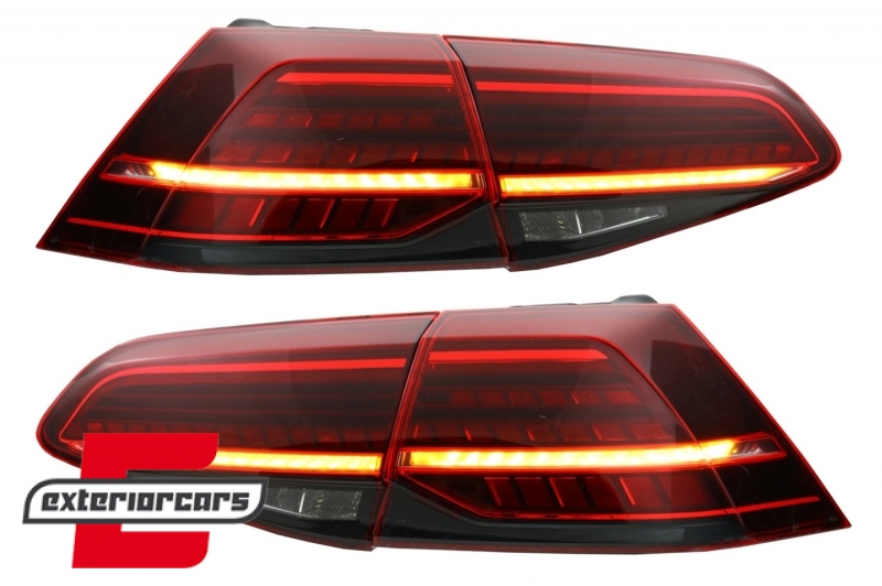 Full LED stražnja svjetla SEQ žmigavci Facelift G7.5 look (crvena) / VW Golf 7 & 7.5 VII (2012-2019) - Slika 6