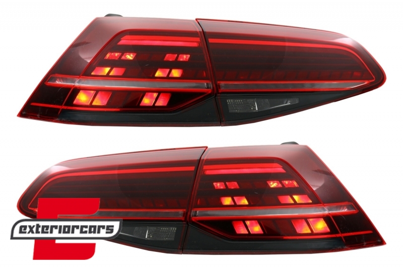 Full LED stražnja svjetla SEQ žmigavci Facelift G7.5 look (crvena) / VW Golf 7 & 7.5 VII (2012-2019) - Slika 8