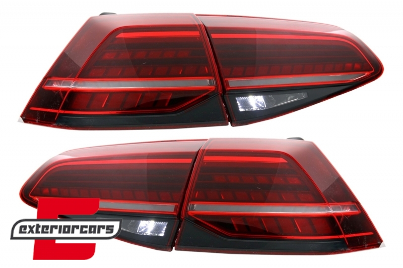 Full LED stražnja svjetla SEQ žmigavci Facelift G7.5 look (crvena) / VW Golf 7 & 7.5 VII (2012-2019) - Slika 10